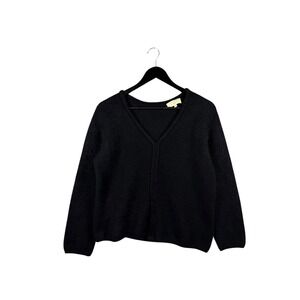 La Maille Sézane Black Mohair & Alpaca Knit Pullover Sweater Women's Size M